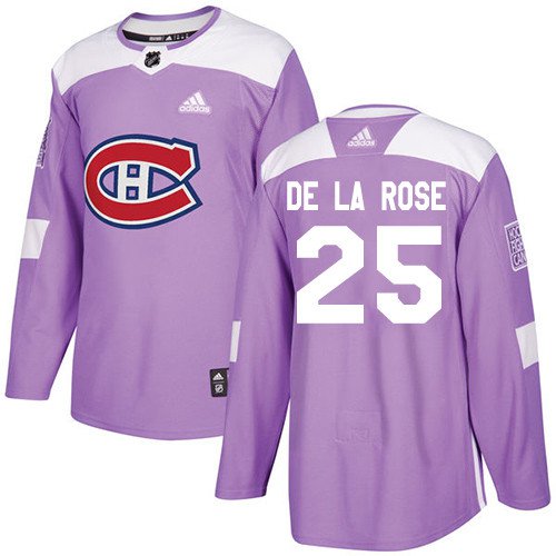 Jacob de la Rose Men's Montreal Canadiens Fights Cancer Purple Jersey