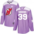 Brian Gibbons Men's New Jersey Devils Fights Cancer Purple Jersey