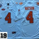 2019 CHAMPIONSHIP Clemson Tigers 4 Deshaun Watson White Stitched Football Jersey