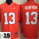 2019 CHAMPIONSHIP Clemson Tigers 13 Hunter Renfrow Orange Stitched Football Jersey