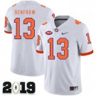 2019 CHAMPIONSHIP Clemson Tigers 13 Hunter Renfrow White Stitched Football Jersey