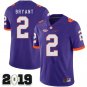 2019 CHAMPIONSHIP Clemson Tigers 2 Kelly Bryant Purple Stitched Football Jersey