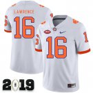 2019 CHAMPIONSHIP Clemson Tigers 16 Trevor Lawrence White Stitched Football Jersey