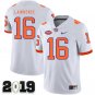 2019 CHAMPIONSHIP Clemson Tigers 16 Trevor Lawrence White Stitched Football Jersey