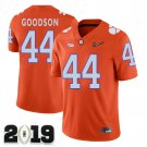2019 CHAMPIONSHIP Clemson Tigers #44 B.J. Goodson Orange Stitched Football Jersey