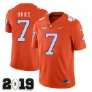 2019 CHAMPIONSHIP Clemson Tigers 7 Chase Brice Orange Stitched Football Jersey
