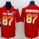 2019 Pro Bowl Patriots #87 Rob Gronkowski AFC Stitched Jersey - Red