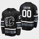 Men'S Flames Custom Name And Number 2019 NHL All-Star Game Parley Jersey Black
