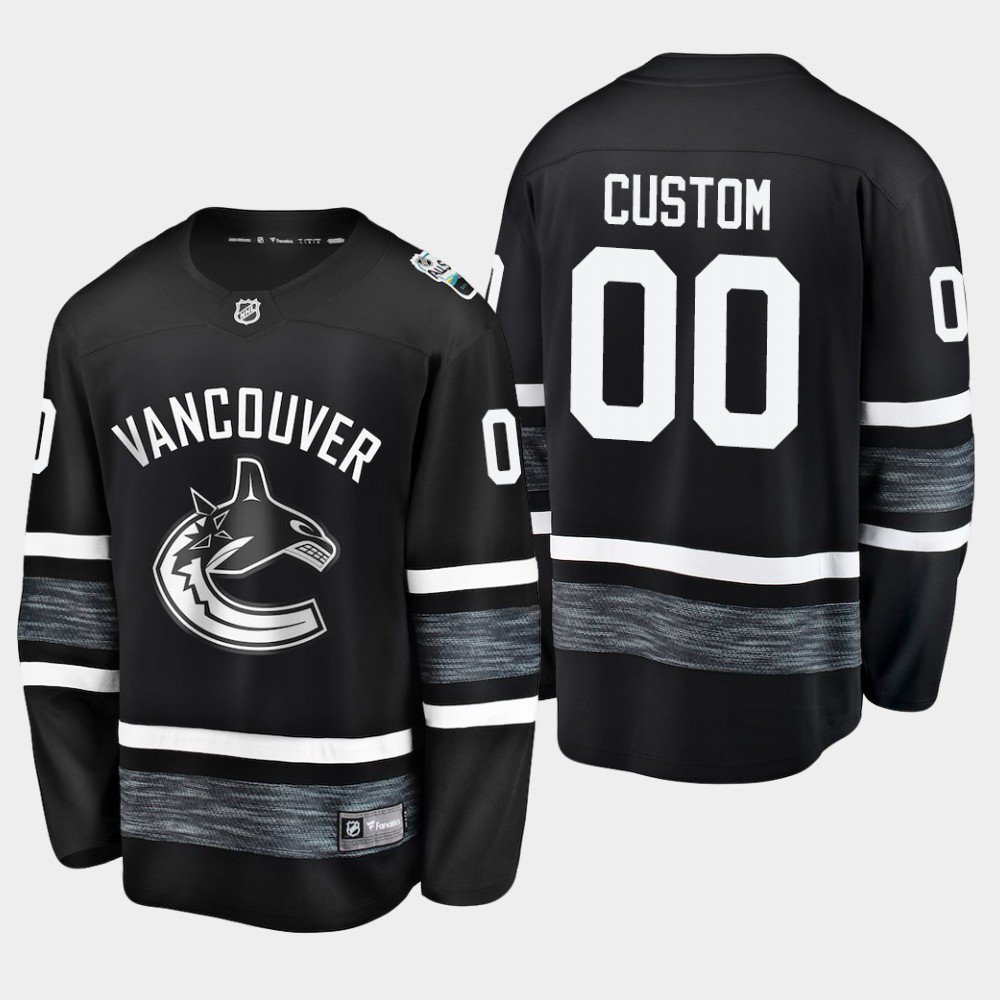 Men'S Canucks Custom Name And Number 2019 NHL All-Star Game Parley Jersey Black