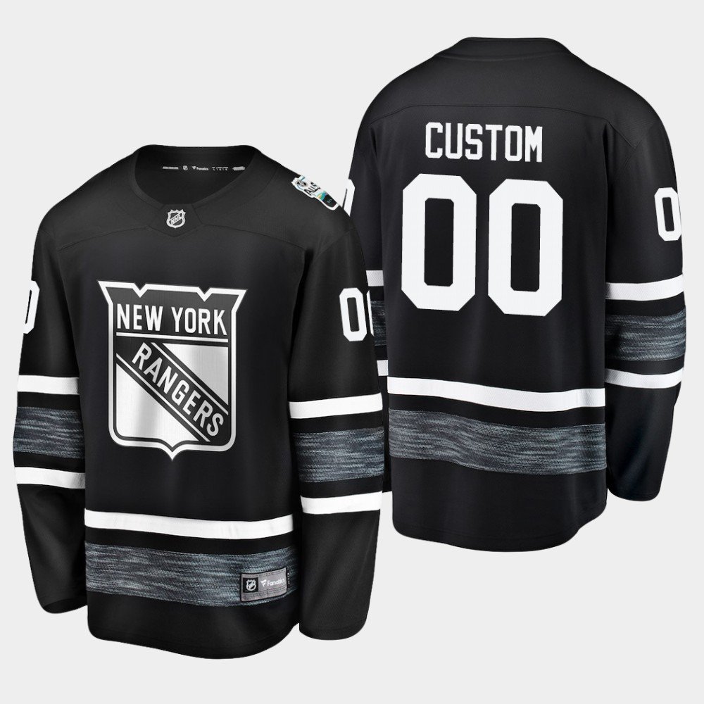 Men'S Rangers Custom Name And Number 2019 NHL All-Star Game Parley Jersey Black