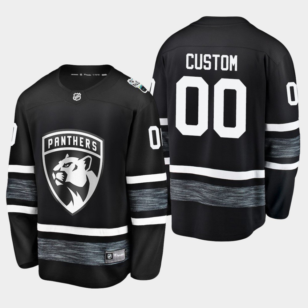 Men'S Panthers Custom Name And Number 2019 NHL All-Star Game Parley Jersey Black