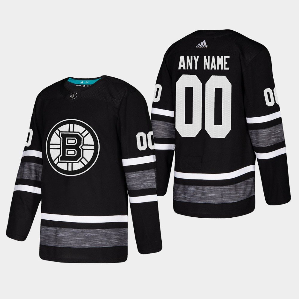 Men'S Bruins Custom Name And Number 2019 NHL All-Star Game Parley Game Jersey Black