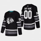 Chicago Blackhawks #00 Custom Name And Number NHL All-Star Game Parley Game Black Jersey