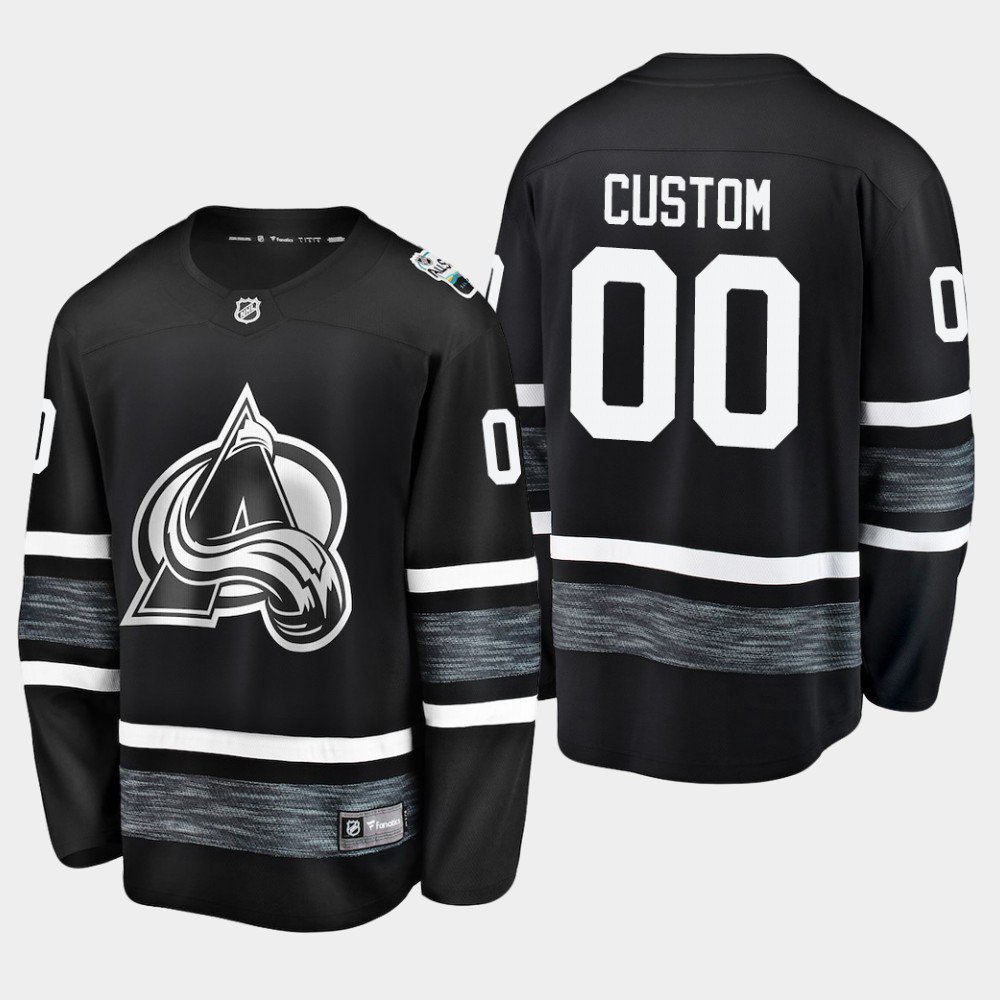 Colorado Avalanche #00 Custom Name And Number 2019 NHL All-Star Game Parley Black Jersey