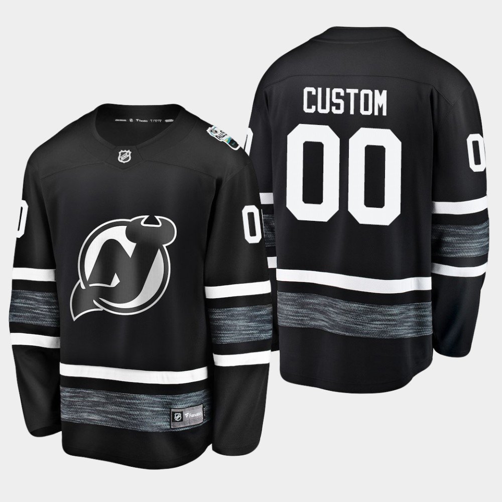 New Jersey Devils #00 Custom Name And Number 2019 NHL All-Star Game Parley Black Jersey