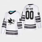 San Jose Sharks #00 Custom Name And Number NHL All-Star Game Parley Game White Jersey