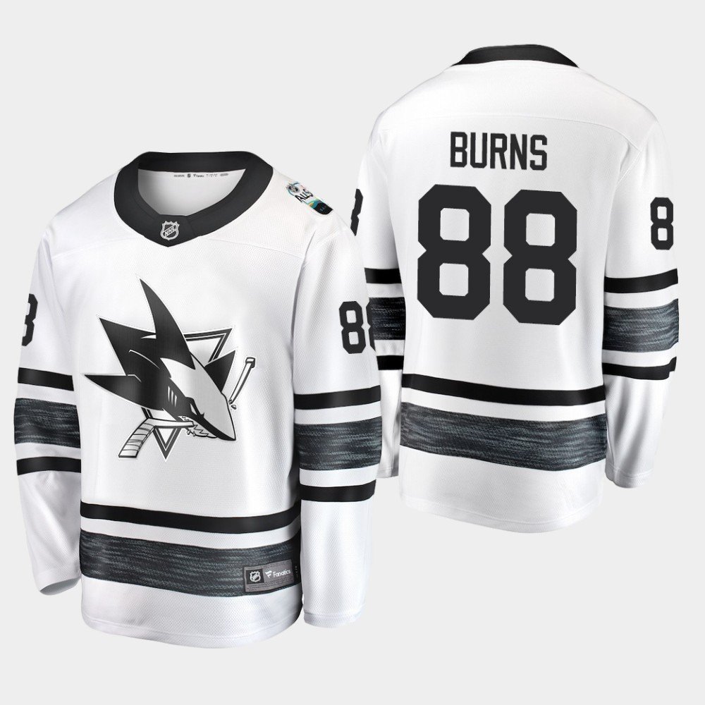 San Jose Sharks #88 Brent Burns 2019 NHL All-Star Game Parley White Jersey