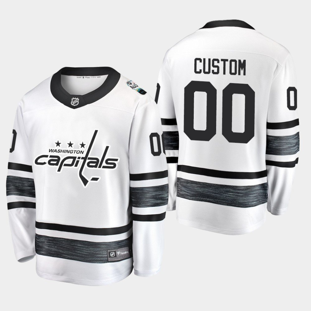 Washington Capitals #00 Custom Name And Number 2019 NHL All-Star Game Parley White Jersey