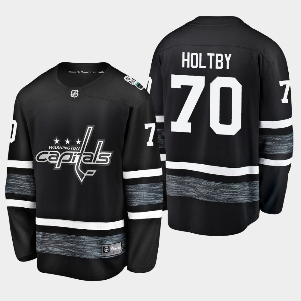 Washington Capitals #70 Braden Holtby 2019 NHL All-Star Game Parley Black Jersey