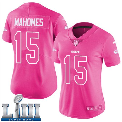 Patrick Mahomes Women's Pink 2019 Super Bowl LIII Jersey #15 Chiefs?