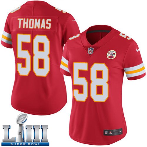 Women's Chiefs #58 Derrick Thomas Red Limited 2019 Super Bowl LIII Jersey