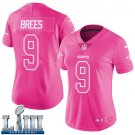 #9 Saints Drew Brees Women's Pink 2019 Super Bowl LIII Jersey