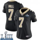 #7 Saints Taysom Hill Women's Home Black 2019 Super Bowl LIII Jersey