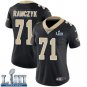 #71 Saints Ryan Ramczyk Women's Home Black 2019 Super Bowl LIII Jersey