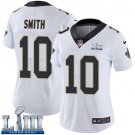 #10 Saints Tre'Quan Smith Women's Road White 2019 Super Bowl LIII Jersey