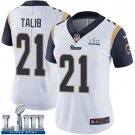 Women's Aqib Talib Rams White 2019 Super Bowl LIII Jersey #21 Road