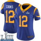 Women's Brandin Cooks Rams Royal Blue 2019 Super Bowl LIII Jersey #12
