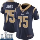 Women's Deacon Jones Rams Navy Blue 2019 Super Bowl LIII Jersey #75 Home