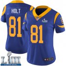 Women's Torry Holt Rams Royal Blue 2019 Super Bowl LIII Jersey #81