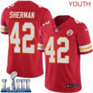 Youth Chiefs #42 Anthony Sherman Red 2019 Super Bowl LIII Jersey