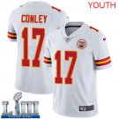 Youth Chiefs #17 Chris Conley White 2019 Super Bowl LIII Jersey