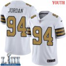 #94 Saints Cameron Jordan Youth White 2019 Super Bowl LIII Jersey Rush