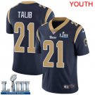 Youth Limited Aqib Talib Rams Navy Blue 2019 Super Bowl LIII Jersey #21 Home