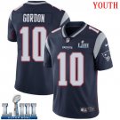#10 Patriots Josh Gordon Youth Home Navy Blue 2019 Super Bowl LIII Jersey