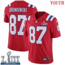 #87 Patriots Rob Gronkowski Youth Alternate Red 2019 Super Bowl LIII Jersey