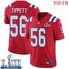 #56 Patriots Andre Tippett Youth Alternate Red 2019 Super Bowl LIII Jersey