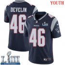 #46 Patriots James Develin Youth Home Navy Blue 2019 Super Bowl LIII Jersey
