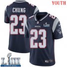 #23 Patriots Patrick Chung Youth Home Navy Blue 2019 Super Bowl LIII Jersey