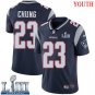 #23 Patriots Patrick Chung Youth Home Navy Blue 2019 Super Bowl LIII Jersey
