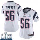 #56 Patriots Andre Tippett Women's Road White 2019 Super Bowl LIII Jersey