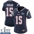 #15 Patriots Chris Hogan Women's Home Navy Blue 2019 Super Bowl LIII Jersey