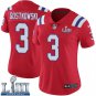#3 Patriots Stephen Gostkowski Women's Alternate Red 2019 Super Bowl LIII Jersey