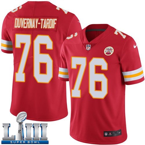 Men's Chiefs #76 Laurent Duvernay-Tardif Red Limited 2019 Super Bowl LIII Jersey