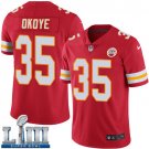 Men's Chiefs #35 Christian Okoye Red Limited 2019 Super Bowl LIII Jersey