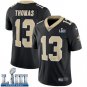 #13 Saints Michael Thomas Limited Men's Home Black 2019 Super Bowl LIII Jersey