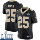 #25 Saints Eli Apple Limited Men's Home Black 2019 Super Bowl LIII Jersey